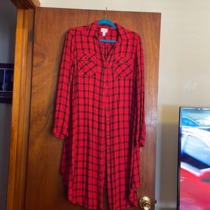 Button down shirt dress